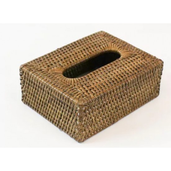 PORTA LENCOS DE PAPEL RATTAN MANDALAY BAIXO 18x14CM