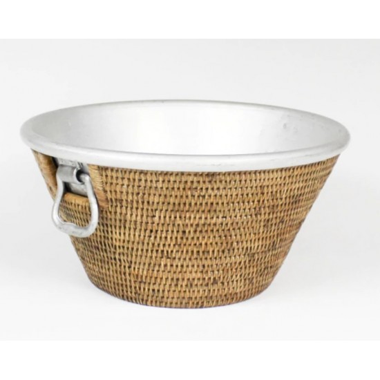 CHAMPANHEIRA EM RATTAN E ALUMINIO NUSA MEDIA D46X23 CM CHAMPANHEIRA EM RATTAN E ALUMINIO NUSA MEDIA D46X23 CM