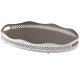 BANDEJA C/ GALERIA OVAL 70X46X9CM C/ FUNDO MADEIRA -ST JAMES BANDEJA C/ GALERIA OVAL 70X46X9CM C/ FUNDO MADEIRA -ST JAMES