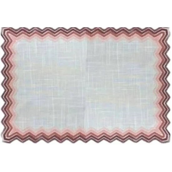 JG AMERICANO ZIG ZAG BRANCO c/ BORDADO ROSA 35cmx50cm