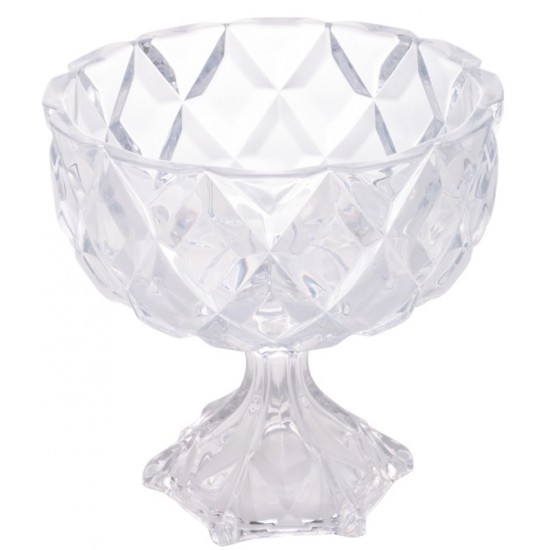 CENTRO DE MESA C/PE DE CRISTAL DE CHUMBO DELI DIAMOND 24,5x24cm