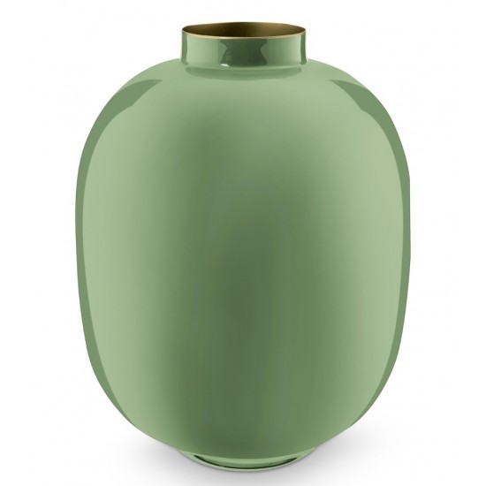 VASO EM METAL VERDE 32CM - PIP STUDIO