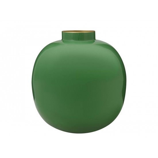 VASO METAL VERDE BANDEIRA 23CM - PIP STUDIO