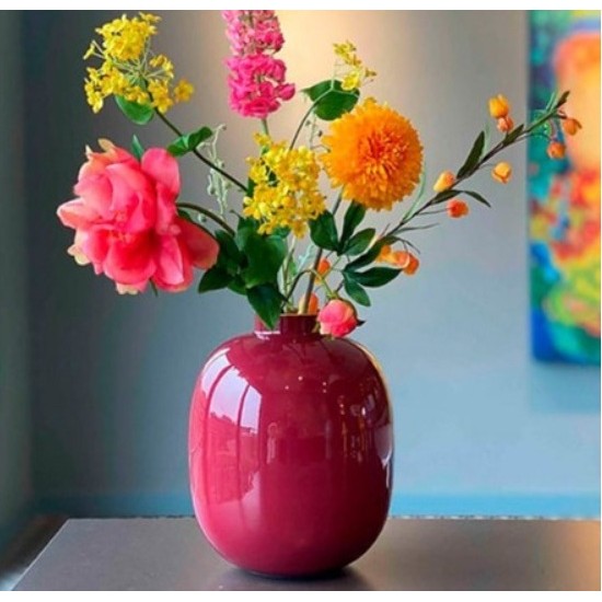 VASO METAL VERMELHO 32CM - PIP STUDIO