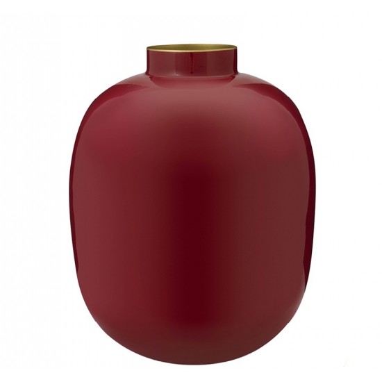 VASO METAL VERMELHO 32CM - PIP STUDIO