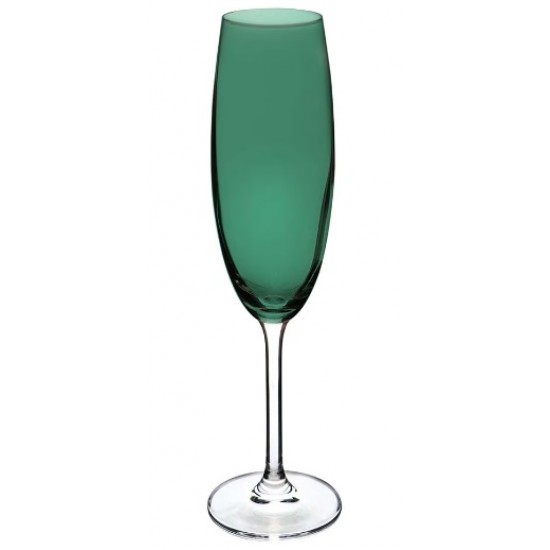 TAÇA P/ CHAMPANHE CRISTAL GASTRO 220ML VERDE ESCURO