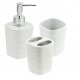 CJ 3PCS CERAMICA P/BANHEIRO BRANCO