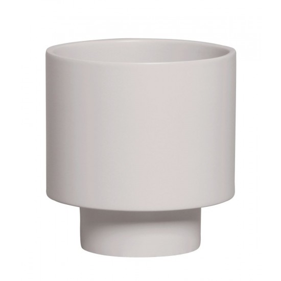 CACHEPOT OFF WHITE FOSCO 18CM