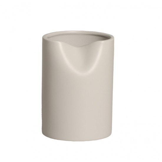 VASO BORDA AMASSADA OFF WHITE FOSCO 13x18,2
