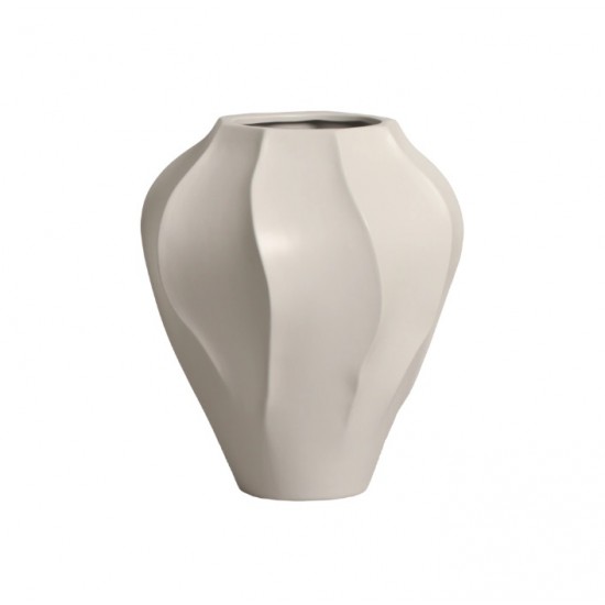 VASO EM CERAMICA OFF WHITE FOSCO P
