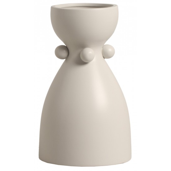 VASO AMPULHETA BOLAS OFF WHITE FOSCO P