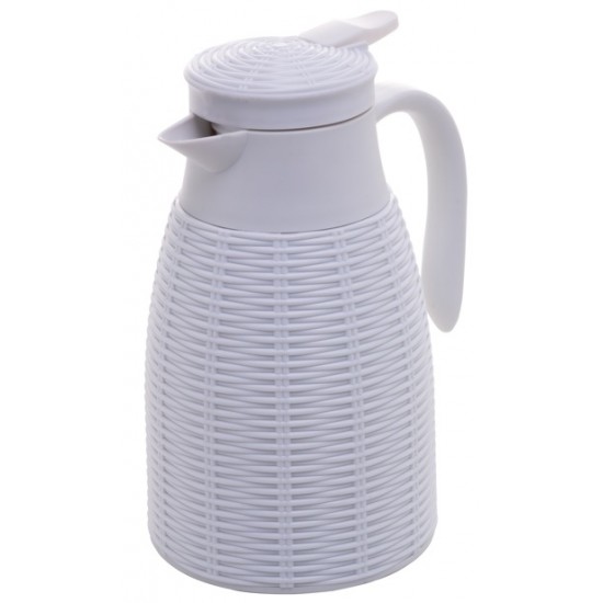 GARRAFA TERMICA RATTAN  BRANCA 1L