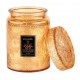 VELA POTE VIDRO RELEVO SPICED PUMPKIN LATTE G 100H VELA POTE VIDRO RELEVO SPICED PUMPKIN LATTE G 100H