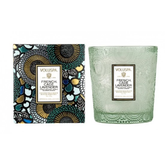 VELA COPO VIDRO FRENCH CADE LAVENDER 60H -VOLUSPA VELA COPO VIDRO FRENCH CADE LAVENDER 60H -VOLUSPA
