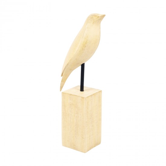 ESCULTURA PASSARO EM RESINA P