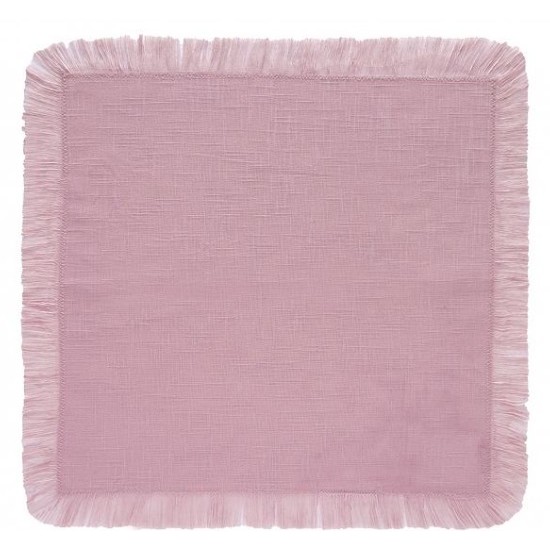 GUARDANAPO FRANJA COLORATTA ROSA VINTAGE