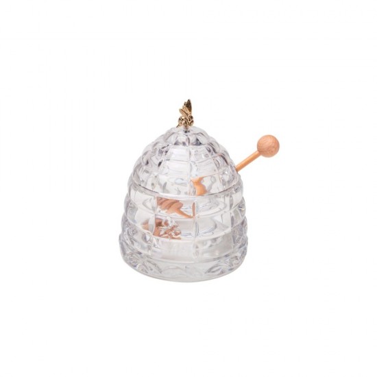 MELEIRA DE CRISTAL DE CHUMBO C/ PEGADOR DE MADEIRA