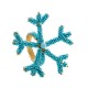 CJ 4 ARGOLAS GUARDANAPOS CORAL TURQUESA ESCURO