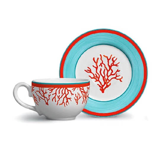 XICARA DE CAFE C/PIRES RETO CORAL XICARA DE CAFE C/PIRES RETO CORAL