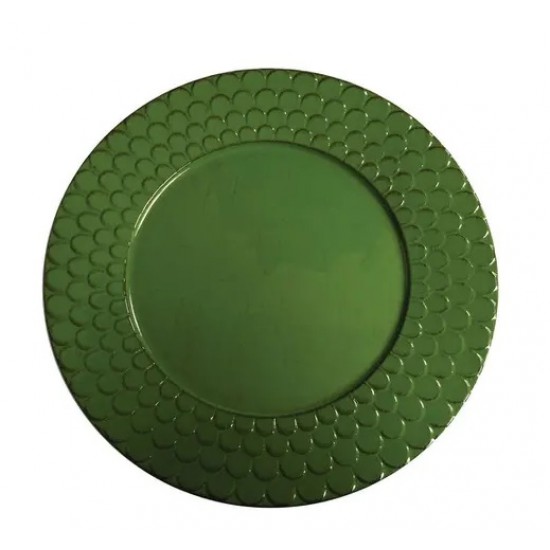 SOUSPLAT VERDE BORDA TRABALHADA 33CM