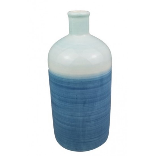 VASO DE CERAMICA AZUL E BRANCO - DN0084