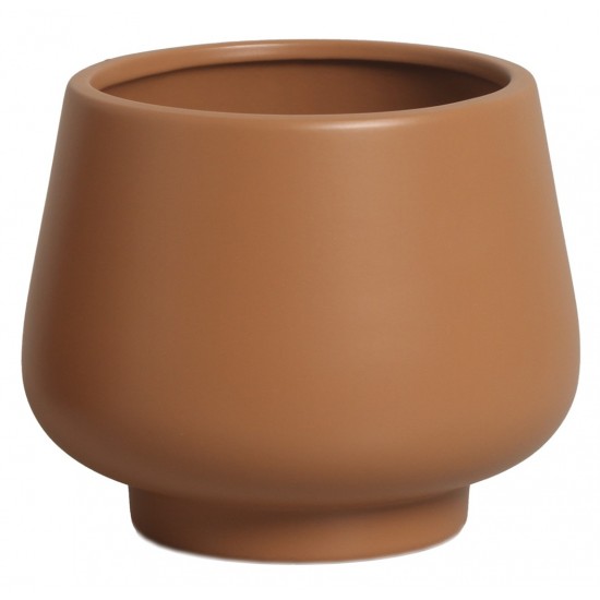 CACHEPOT  MARROM EM CERAMICA