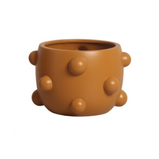 VASO BOLAS MARROM 22,8x14,8