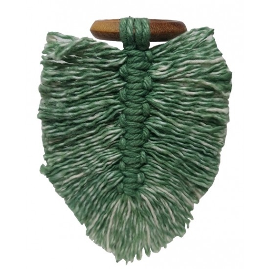 CONJUNTO DE 4 ARGOLAS GUARDANAPO  MACRAME VERDE