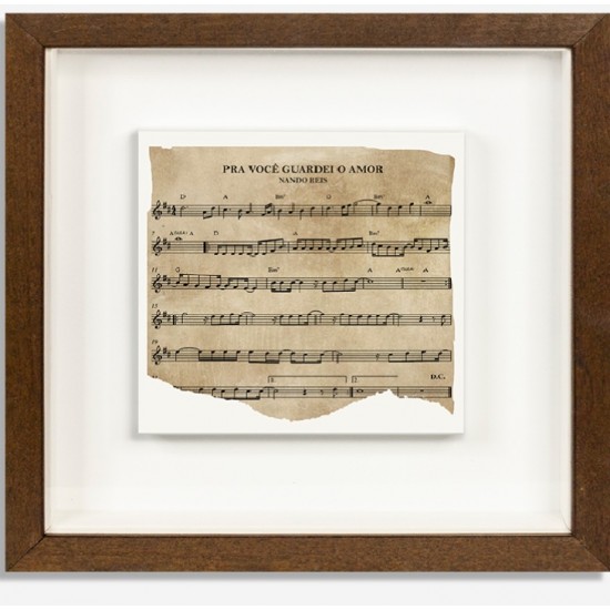 QUADRO PARTITURA 25X25CM - PRA VOCE GUARDEI O AMOR QUADRO PARTITURA 25X25CM - PRA VOCE GUARDEI O AMOR
