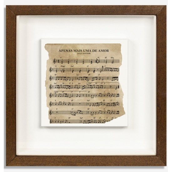 QUADRO PARTITURA 25X25CM - APENAS MAIS UMA DE AMOR QUADRO PARTITURA 25X25CM - APENAS MAIS UMA DE AMOR