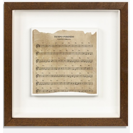 QUADRO PARTITURA 25X25CM - TEMPO PERDIDO QUADRO PARTITURA 25X25CM - TEMPO PERDIDO