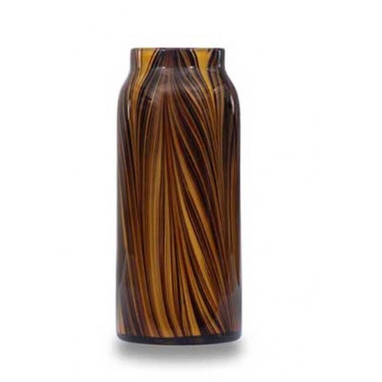 VASO EM VIDRO OLHO DE TIGRE P VASO EM VIDRO OLHO DE TIGRE P
