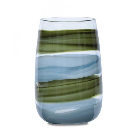 VASO EM VIDRO AZUL/VERDE M VASO EM VIDRO AZUL/VERDE M