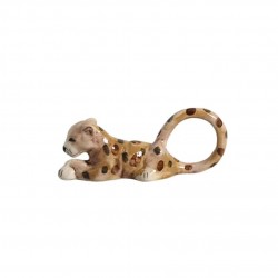 ARGOLA DE GUARDANAPO LEOPARDO MARROM