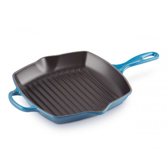 GRELHA QUADRADA AZUL MARSEILLE 26CM - LE CREUSET