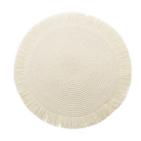 JOGO AMERICANO LUNA OFF WHITE FRANJAS