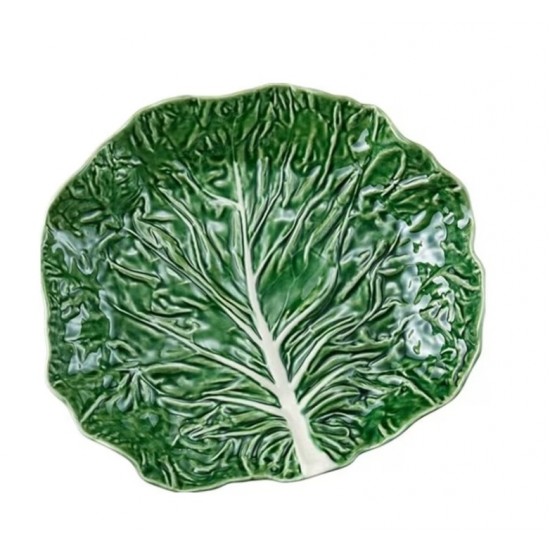 SALADEIRA BORDALLO PINHEIRO COUVE VERDE 32,5CM SALADEIRA BORDALLO PINHEIRO COUVE VERDE 32,5CM