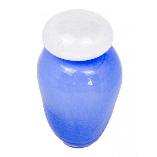 VASO DE VIDRO AZUL C/ TAMPA VASO DE VIDRO AZUL C/ TAMPA